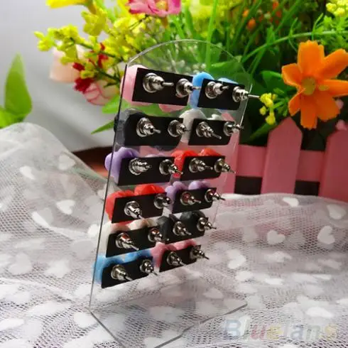 12 пар женские серьги гвоздики|rose flower stud earrings|flower earringsstud earrings |