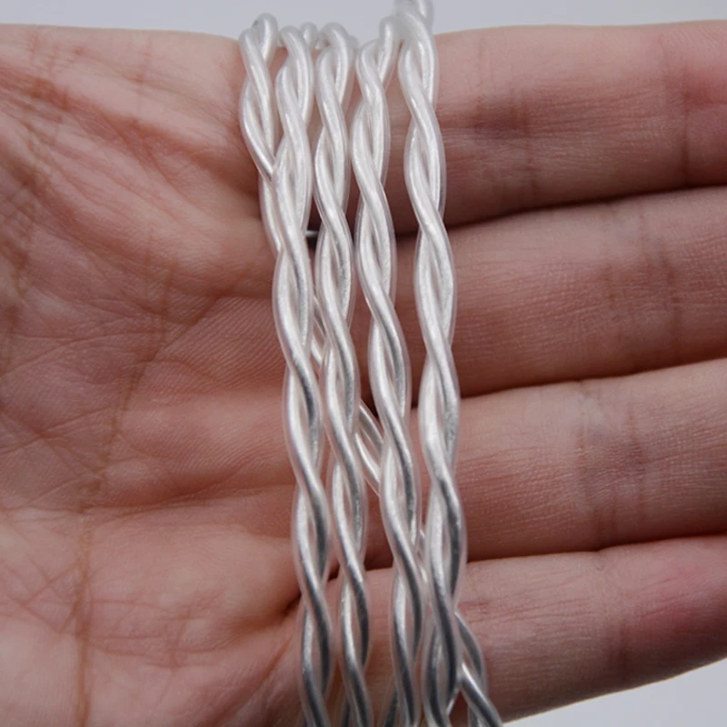 NiceHCK 2 5 мм сбалансированный 4 полюсный разъем кабель из чистой Серебристые