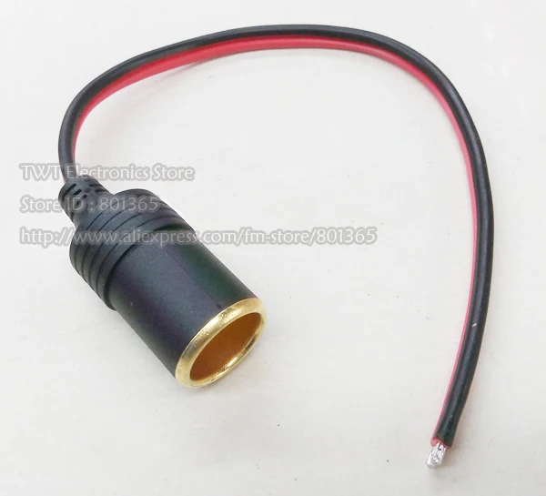 Позолоченный медный разъем 12 В для автомобильного прикуривателя сигары