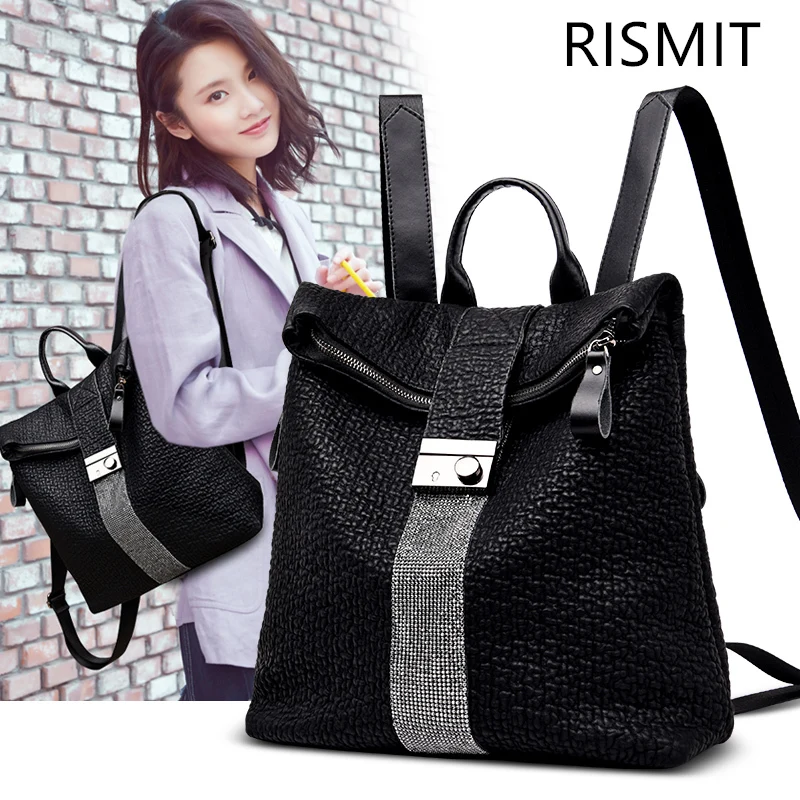 2019 Mochila Feminina Rismit женская модная сумка кожаный рюкзак высокого качества для