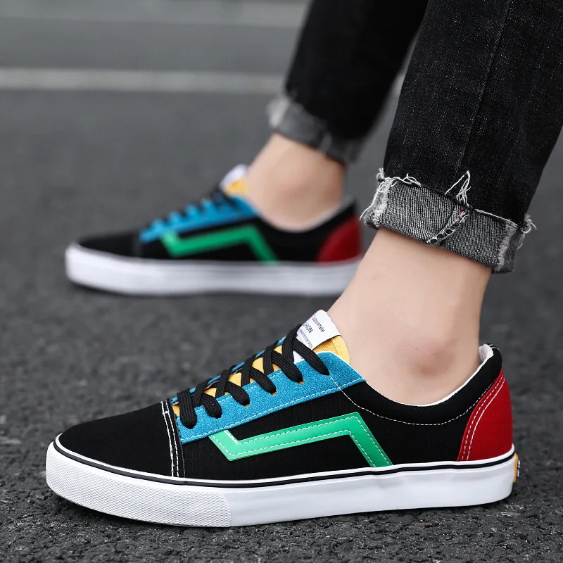 2019 spring and autumn new breathable canvas shoes men's tide wild student casual cloth | Обувь