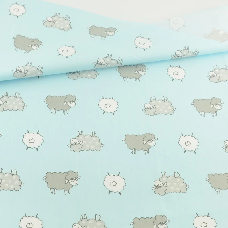Blue Sheep Decoration Craft Teramila Fabrics Cotton Fabric Tecido Patchwork Bedding Tissue Quilting Home Textile Sewing Cloth|sewing cloth|tissu