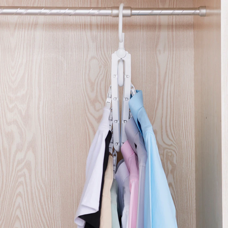 Вращающийся на 360 градусов шкаф органайзер сушилка для одежды с 8 вешалками