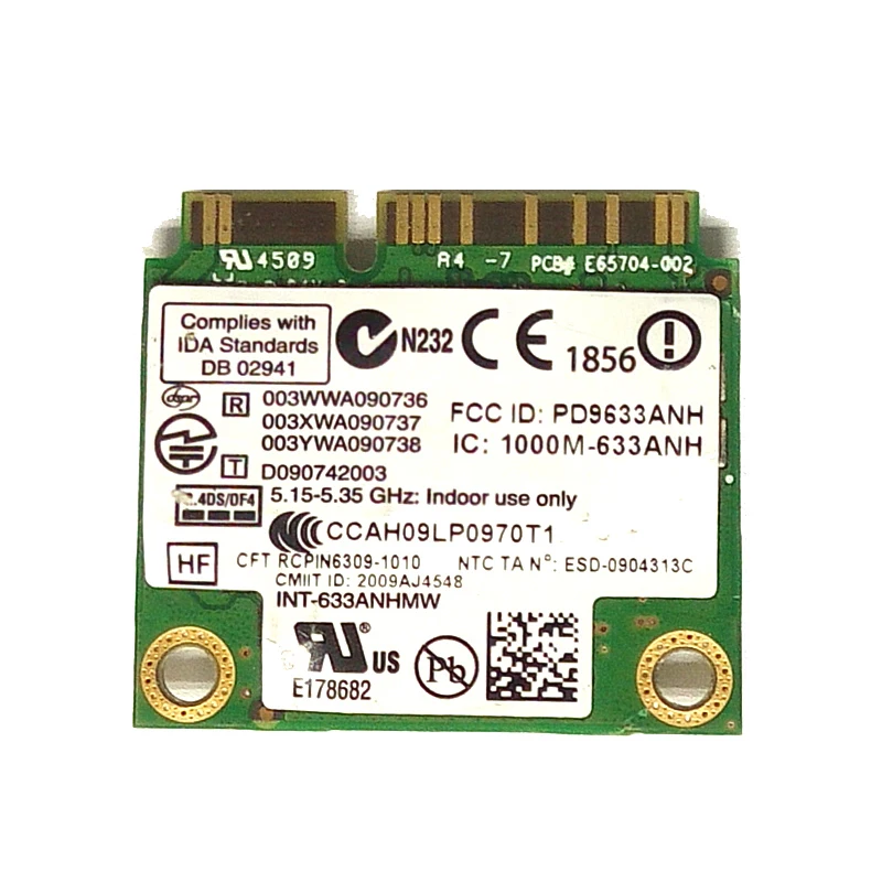 Intel 6300AGN 633ANHMW 2 4 ГГц и 5 0 450 Мбит/с мини беспроводной PCI E Wi Fi адаптер WLAN карта для