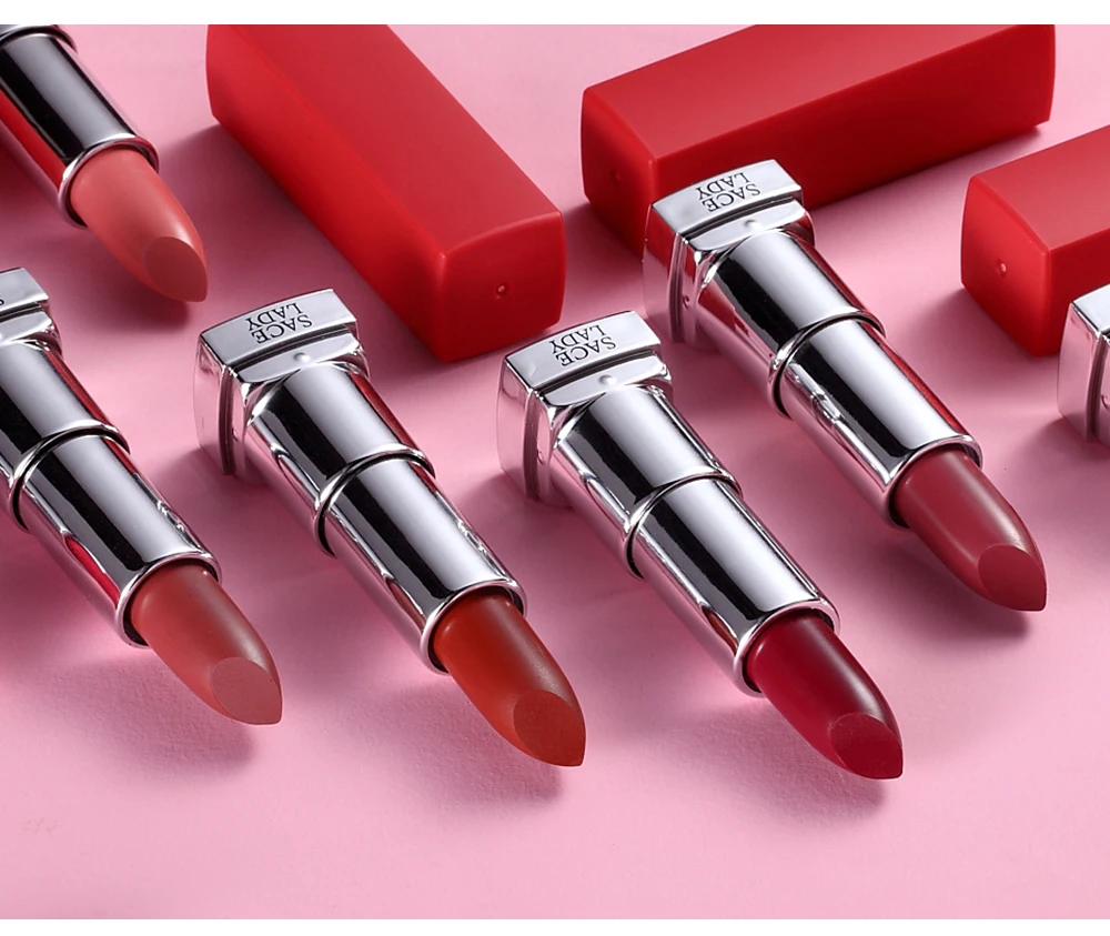 SACE LADY Silky Matte Lipstick Makeup Waterproof 9 Colors Pigmented Lip Stick Long-lasting Lips Make Up Nude Beauty Cosmetics