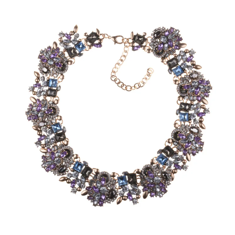 Женское колье в этническом стиле Большой Ошейник с кристаллами|fashion choker|brand