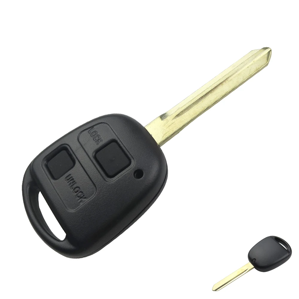 OkeyTech 2 кнопки Uncut Toy47 лезвие с резиновой кнопкой ключ колодки оболочки для Toyota Camry