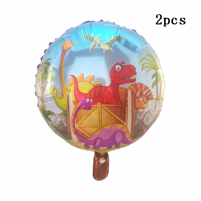 2pcs 1 шт., тираннозавр, рапторы, трицератопс, динозавр Юрского периода, большой размер, воздушные шары для мальчиков на день рождения, декор для детского душа, гелиевые шары - Цвет: 2pcs