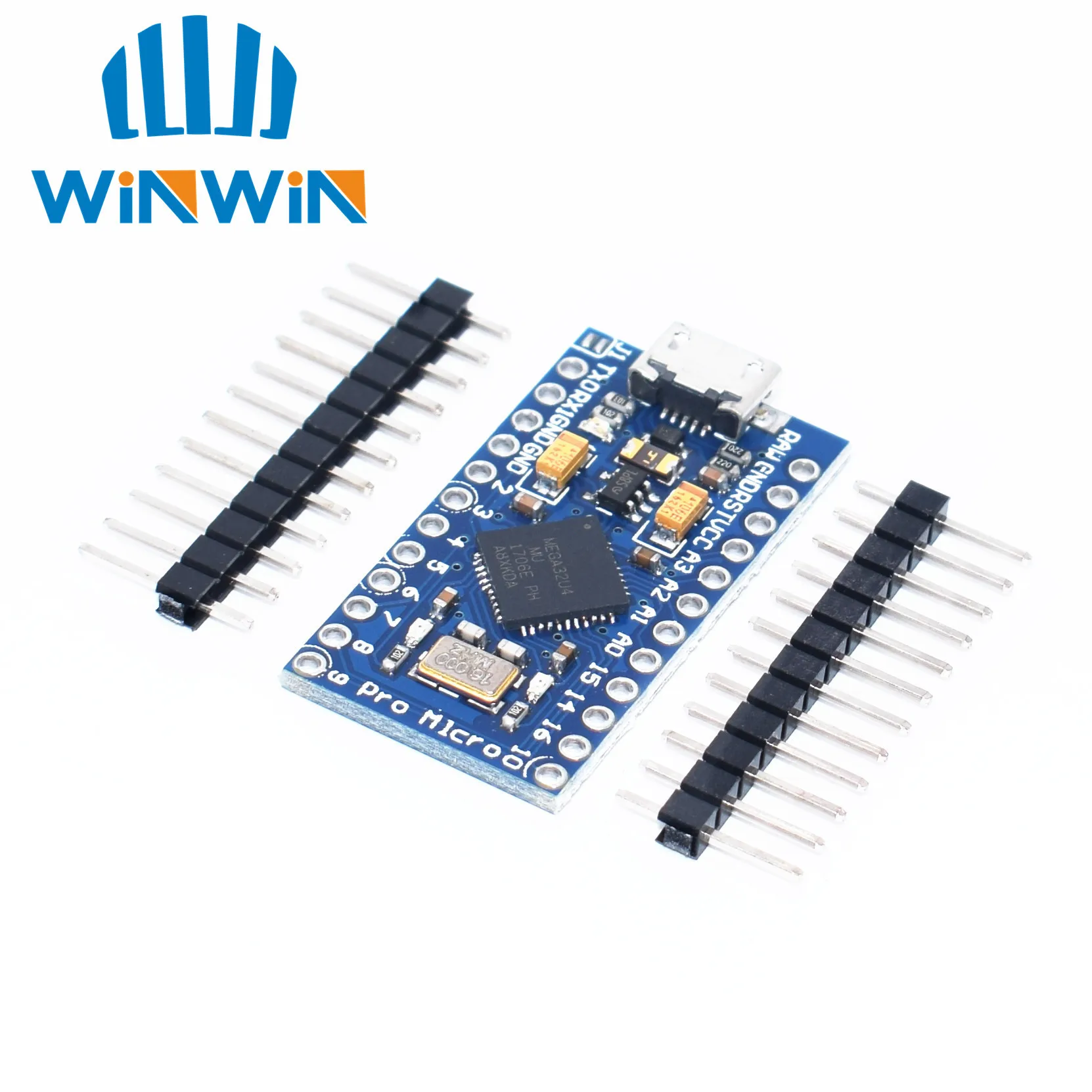 Бесплатная доставка 100 шт. Pro Micro ATmega32U4 5V/16 МГц модуль с 2 ряда штыревой