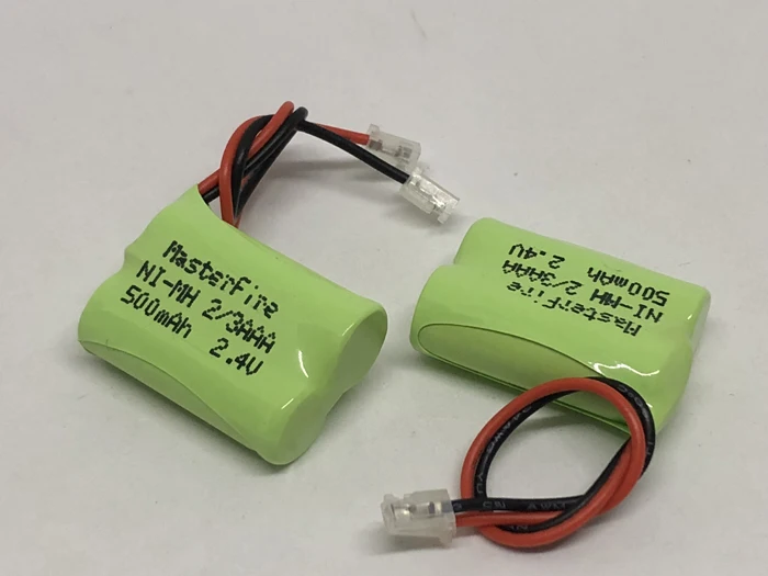 MasterFire 2pack/lot Ni-MH 2/3AAA 2.4V 500mAh NiMH 2/3 AAA Rechargeable
Battery Cell Cordless Phone Batteries Pack With Plugs