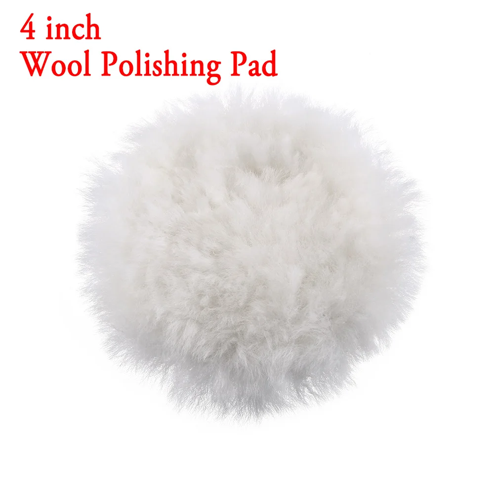 4 inch Wool Pad 4/5/6 дюймов шерстяной полировка воском Накладка аксессуары шерстяная полировальная подушечка полировальная плита M14 разъем Дрель Инструменты для чистки - Цвет: 4 inch Wool Pad