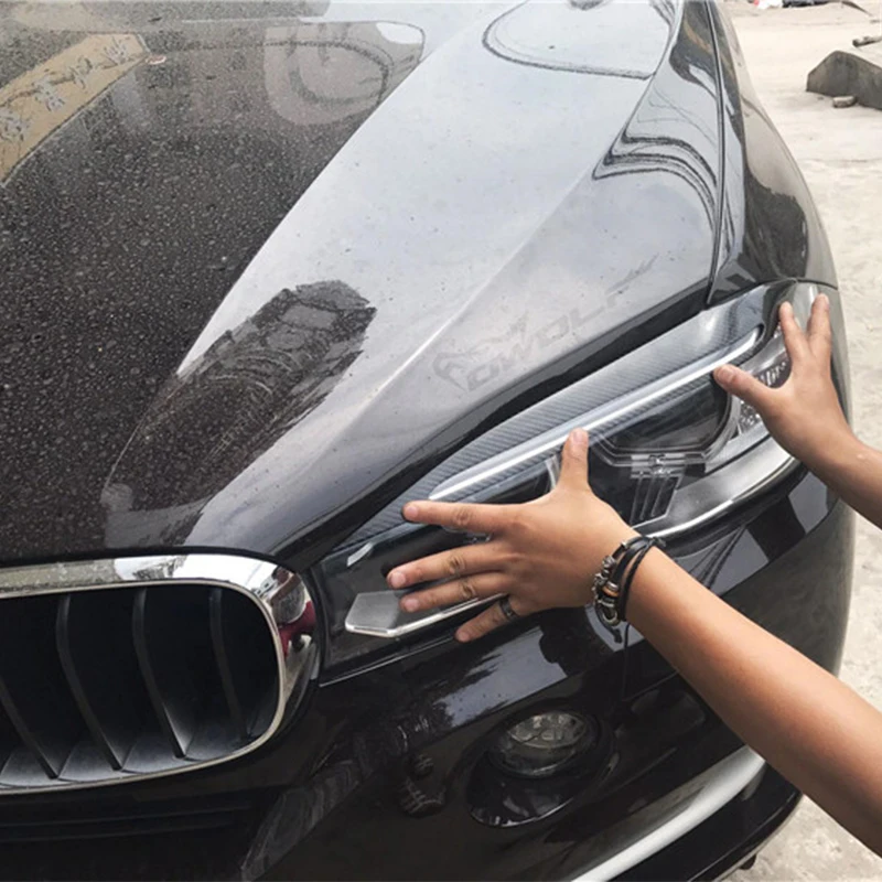 

X5 F15 Carbon Fiber Headlight Eyelid Trim Headlamp Eyebrow for BMW X5 2014 2015 2016 2017
