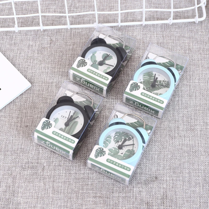 Мини-часы с металлическим будильником портативные домашние уличные милые