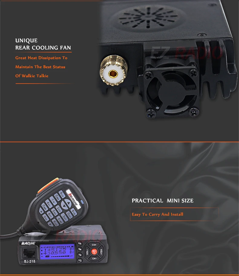 BJ-218 VHF UHF Мобильная рация 10 км Z218 мини Автомобильная рация 10 км Двухдиапазонная рация 10 км профессиональная Автомобильная рация дешево