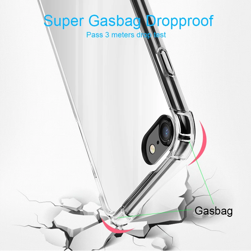 Защитный чехол для Samsung Galaxy S8 S9 Plus Note9 8 iphone X XS MAX 10 XR 7 6 6s Ударопрочный Мягкий |