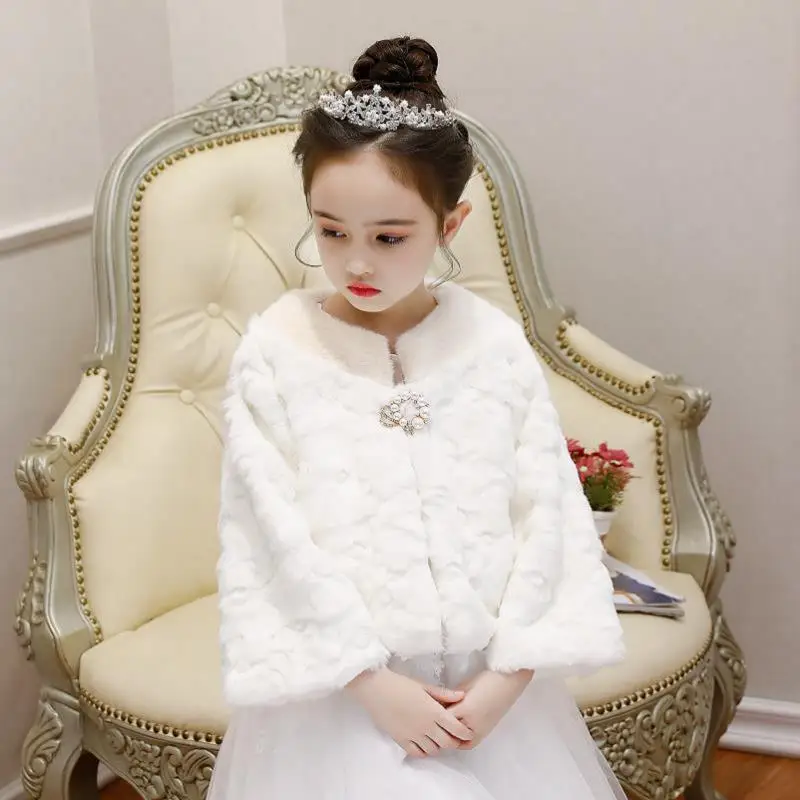 Накидка для девочек высшего класса с длинным рукавом свадебная накидка куртка из