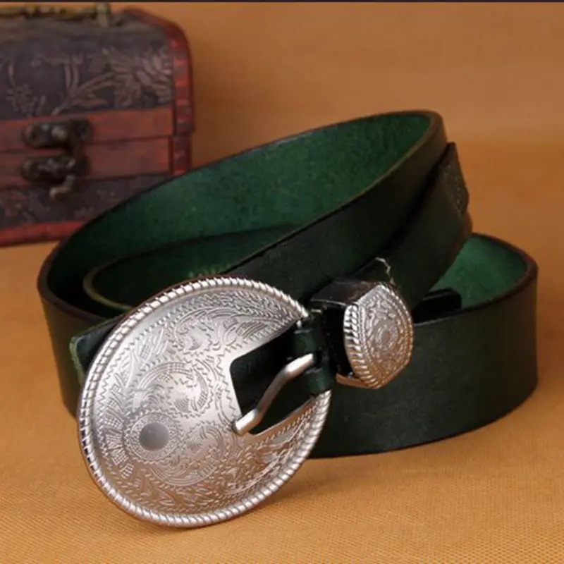 Высококачественный женский ремень из натуральной кожи на 38 джинсовый размер |