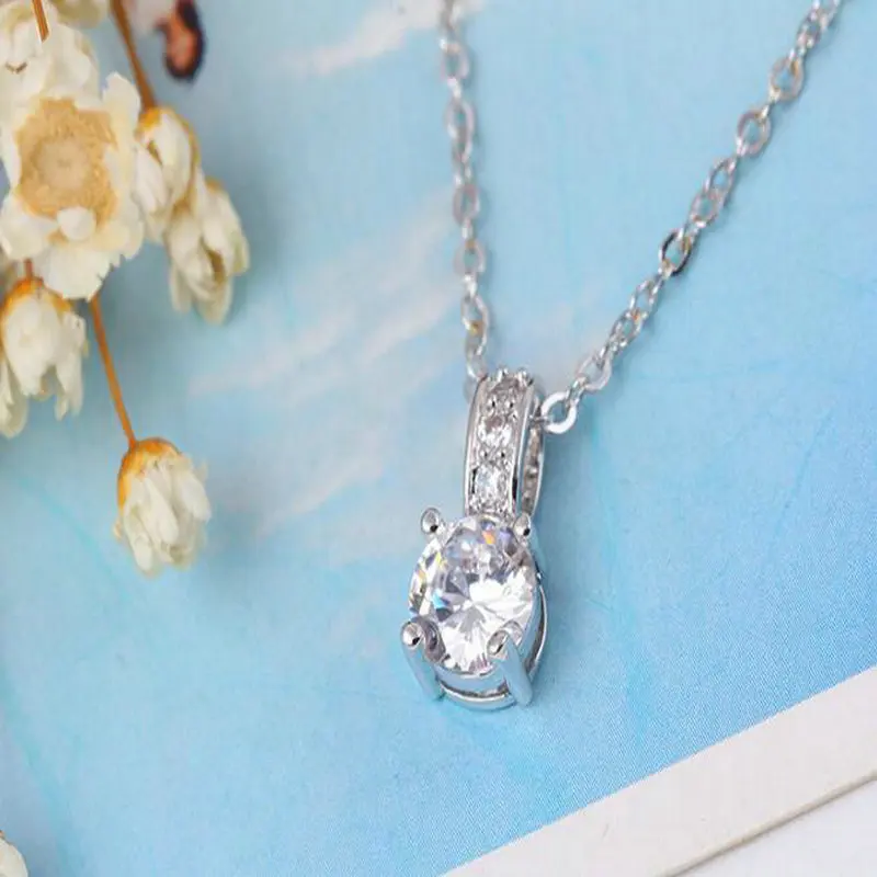 Мода Женщины Подвеска Четыре Слово Циркон ожерелье Одежда Аксессуары|f pendant|word