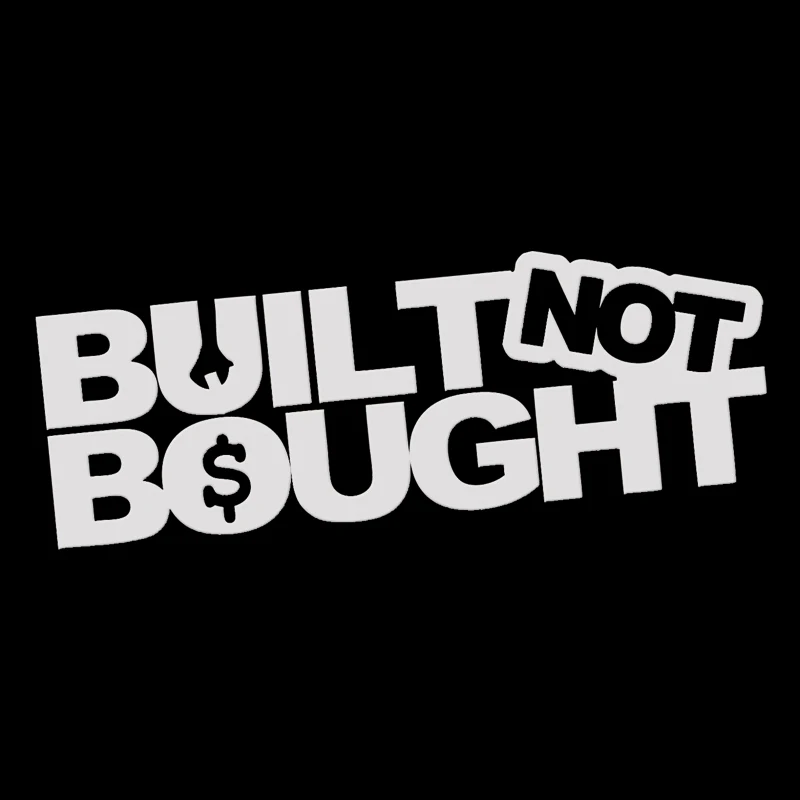 Built Not Bought Стикеры Прохладный Графика забавные турбо ключ дюймовый стандарт дрейф