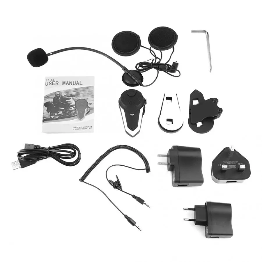 Мотоциклетная гарнитура для шлема мотоциклетная беспроводная домофона BT