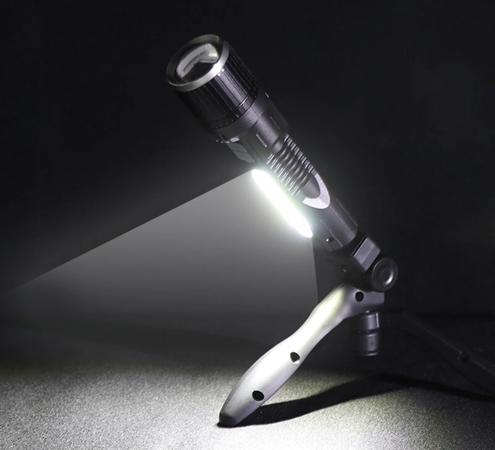 USB Rechargeable LED Flashlight Waterproof Torch USB Interface To Charge The Phone Zoomable 5 Lighting Modes Super Bright
