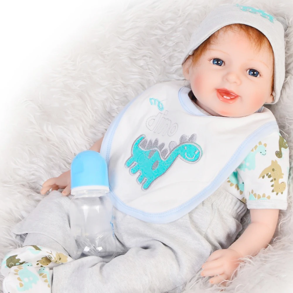 

55 см мягкие силиконовые куклы Reborn Baby boy реалистичные куклы Bebe Reborn модные игрушки для девочек подарок на день рождения boneca reborn