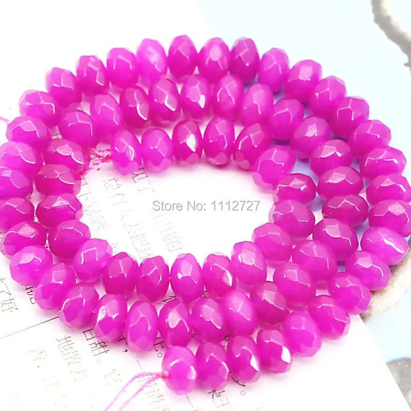 

5X8mm Wholesale Red Chalcedony Stone Accessories Crafts Loose Beads Abacus Faceted Diy Jewelry Making 15inch Women Girls Fitting