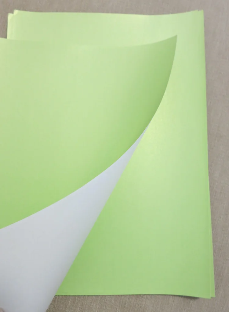 120g Light green A4 120g односторонний жемчужные Цвет Бумага принт Бумага бумага для поделок - Цвет: 120g Light green