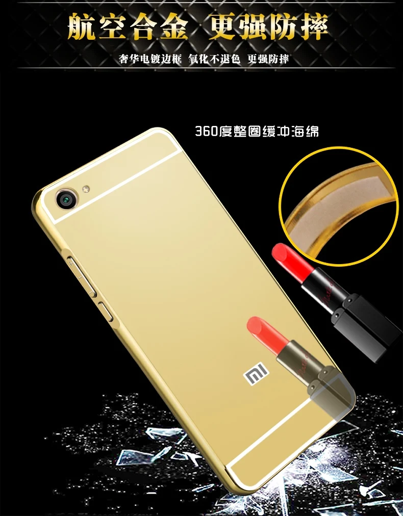Для Xiaomi Redmi 6A ультра легкий металлический корпус с алюминиевой оправа из сплава, зеркальная задняя крышка для Xiaomi Redmi 6 Pro Redmi Note 7 Чехол