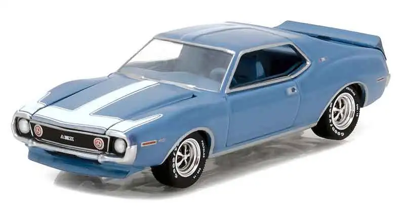 GreenLight 1:64 1971 AMC Javelin в алмазном синем бутике из сплава игрушки для детей модель