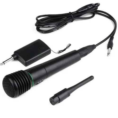 2in1 Wired + Wireless Handheld Microphone Mic Receiver System Undirectional New | Электроника