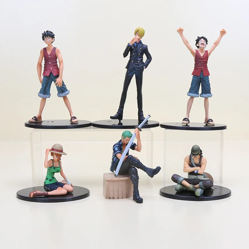 Экшн фигурки Luffy Zoro Sanji Nami из ПВХ коллекционные модели игрушек 2 шт./компл. 8 16 см|model
