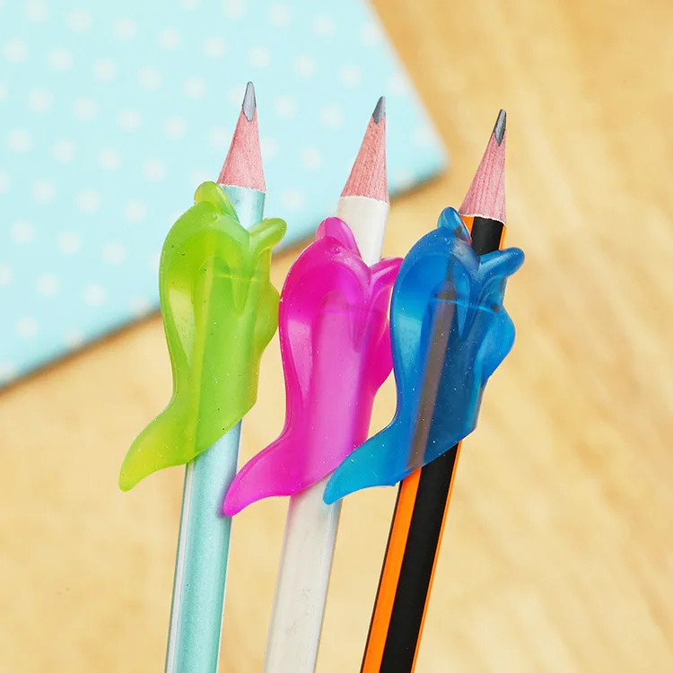 3 шт. силиконовый корректор в виде дельфина|pencil hold|pen holdholding pencil |