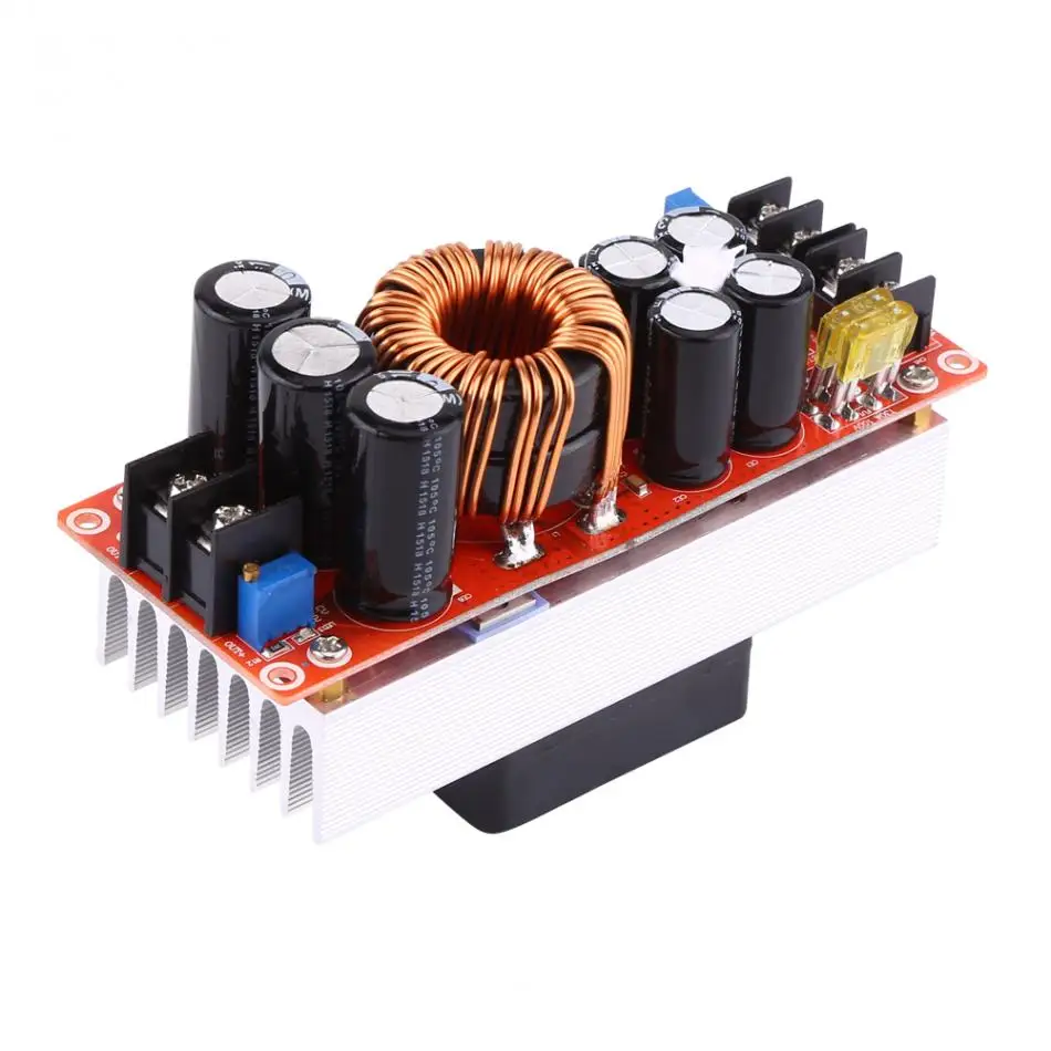 1500 Вт 30A DC повышающий преобразователь Повышающий Модуль DC10 60V DC12 90V с охлаждающим