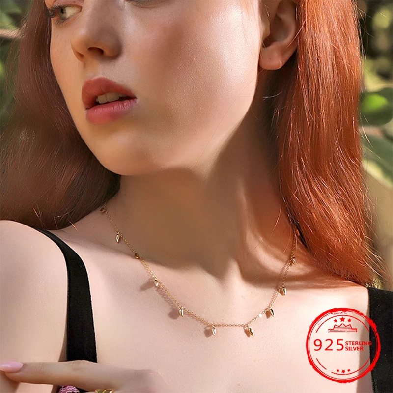 

Korean New Style Silver 925 Fashion Popular Small Charms Choker Women Necklace Jewelry