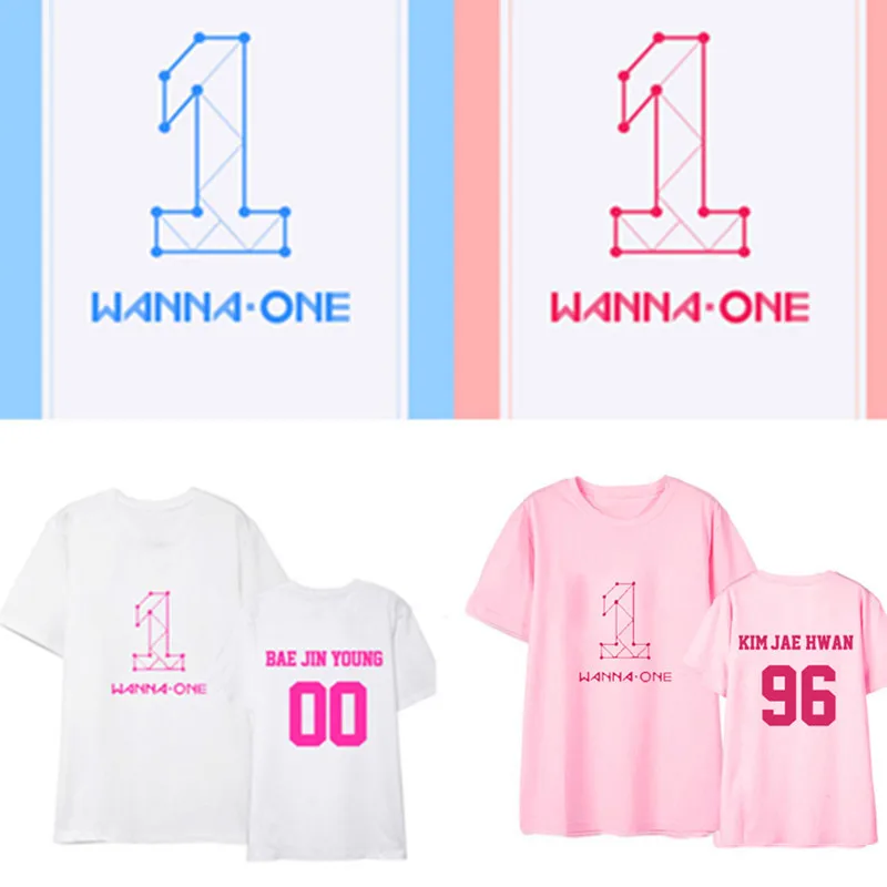 Kpop Wanna One Debut album remier Show Con футболка с короткими рукавами для мужчин и женщин одежда