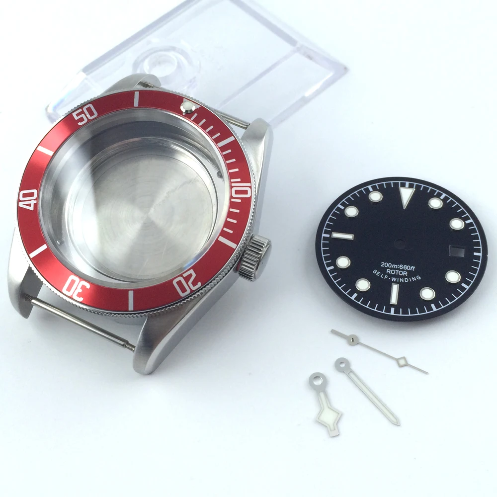 41 мм сапфир cystal часы корпус Циферблат рука fit ETA 2836 miyota 8215 механизм|watch dial|eta 2824