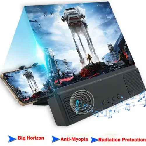 12 inch Mobile Phone Screen Amplifier Bracket With Bluetooth Speaker Big Audio Stand 3C2 | Мобильные телефоны и