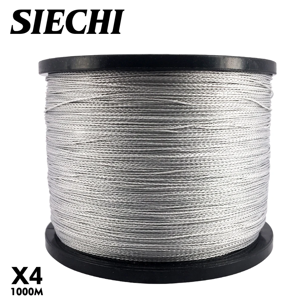 SIECHI 300 м 500 1000 серый 4 нити 12 83LB Новый PE плетеный рыболовный провод мультифиламент