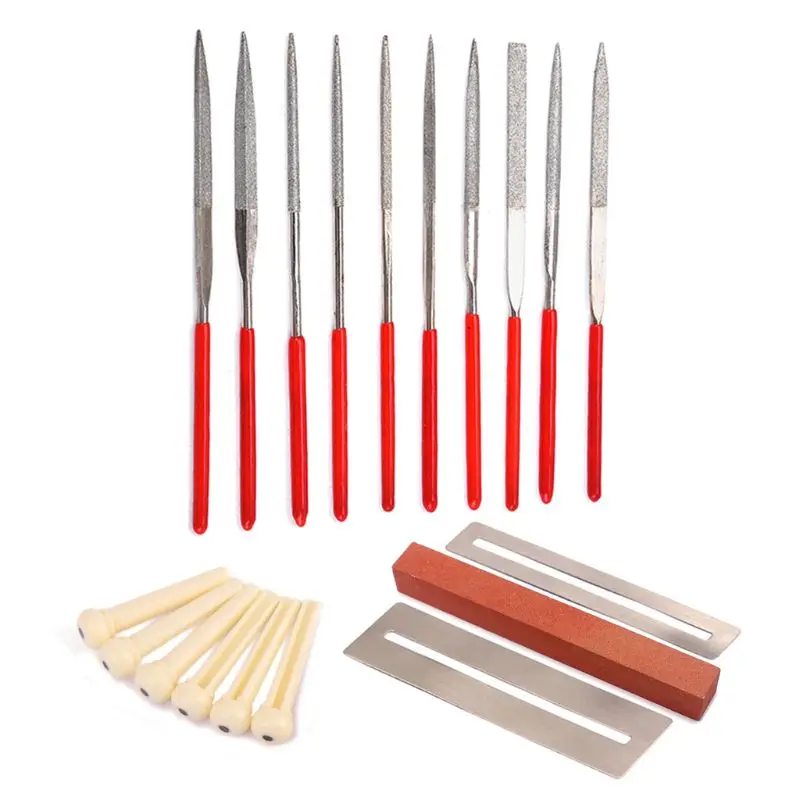 Набор инструментов для ремонта гитарных 19 шт. набор шлифовальных каменных ладов