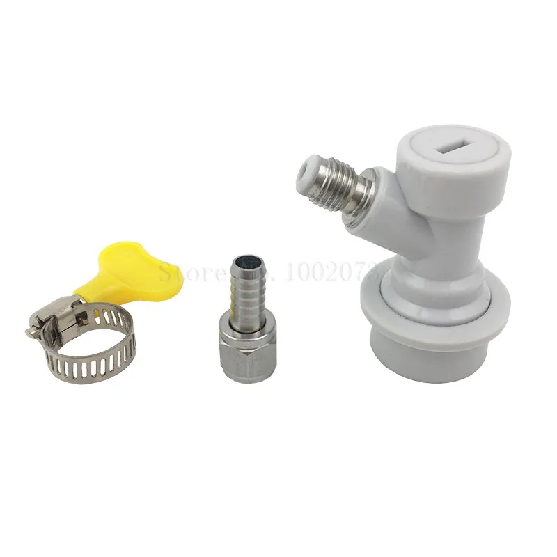 

Brewer Gas Ball Lock Cornelius Keg MFL Disconnects with 5/16 Swivel Nut and Clamp