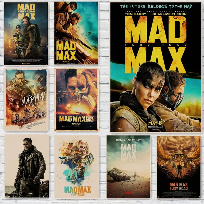 Плакаты из крафт-бумаги с надписью Mad Max Fury | Дом и сад