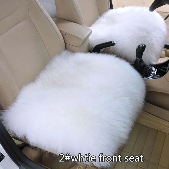 rete automobile Car front/back Seat Covers Luxurious plush fur design Warm Winter Universal Fit SUV sedans Chair Pad Cushion mat |