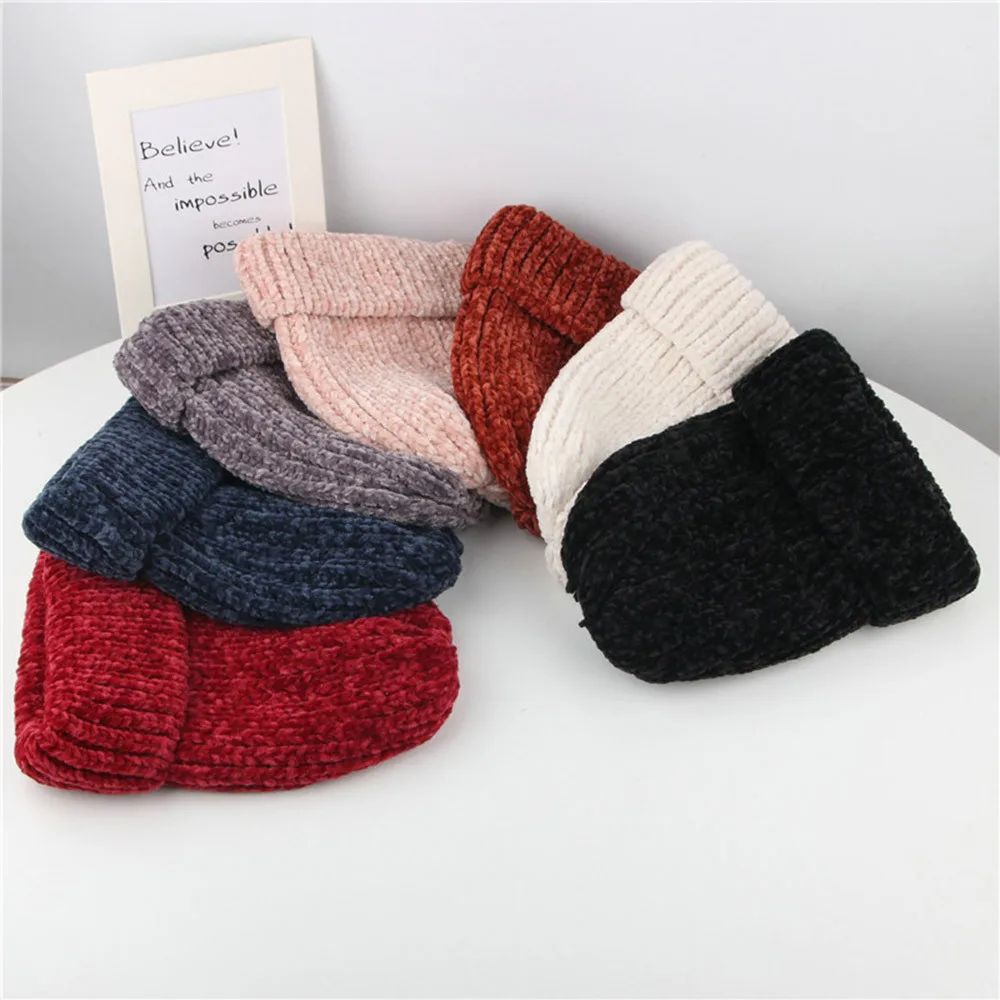 Toddler Girls&ampBoys Baby Winter Solid Crochet Knit Hat Beanie Hairball Cap | Детская одежда и обувь