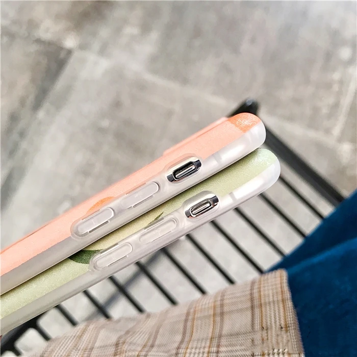 Свежий Оранжевый фруктовый чехол для телефона Iphone Xs Max Xr скраб мягкий силиконовый