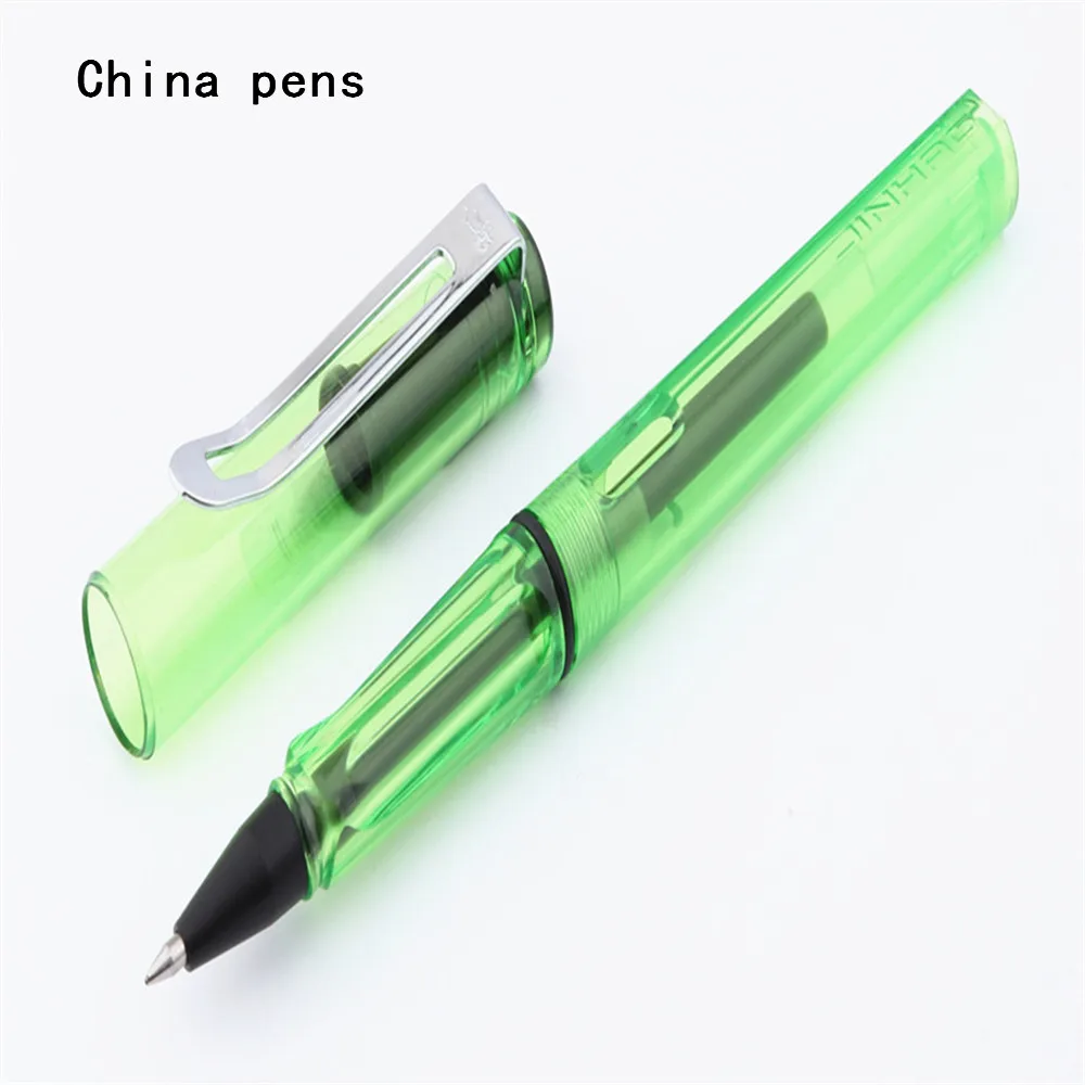 Высокое качество Jinhao 599 различные цветные школьные офисные канцелярские гелевые ручки - Цвет: Transparent green
