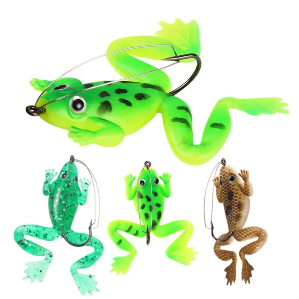 1Pcs/lot 6cm 5.2g Pesca Fishing Lure Artificial Fishing Silicone Bait Frog Lure with Hook Soft Fishing Frog Lures Fishing Tackle