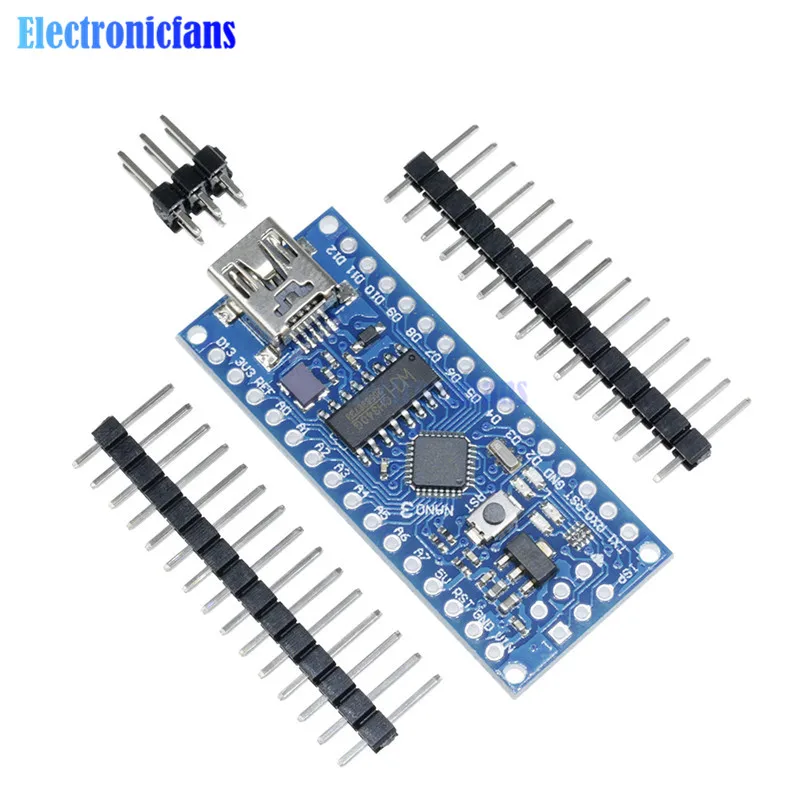 Плата совместимая с интерфейсом Nano V3 ATmega168 CH340 CH340G Mini USB UART модуль 16 МГц 3 в-5 в