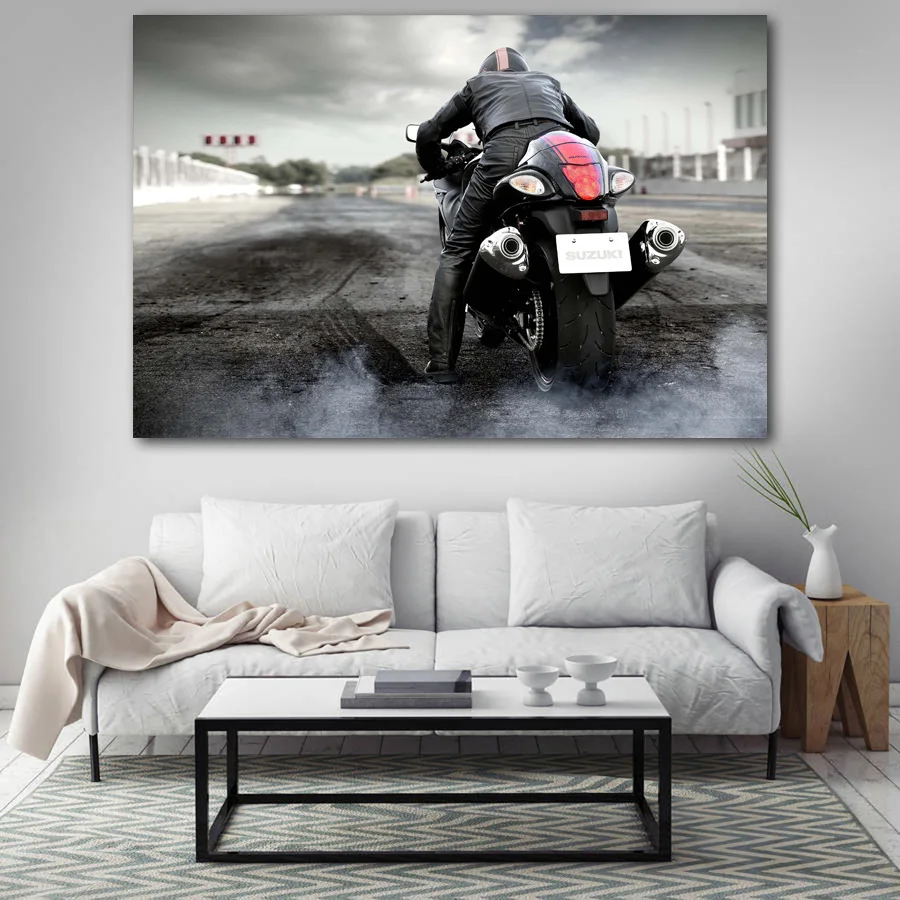 Плакаты и принты на тему мотоцикла спорта suzuki hayabusa настенное искусство Картина