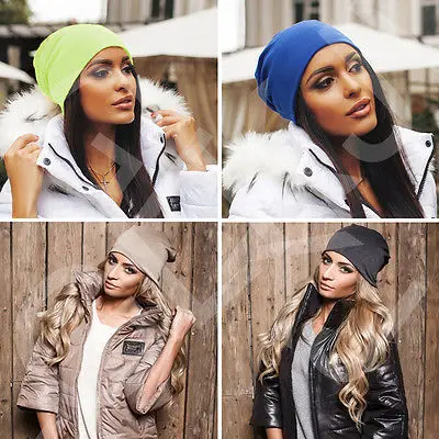 Осень Мода Мужчины Женщины унисекс вязаные повседневные шапочки шапка сплошной